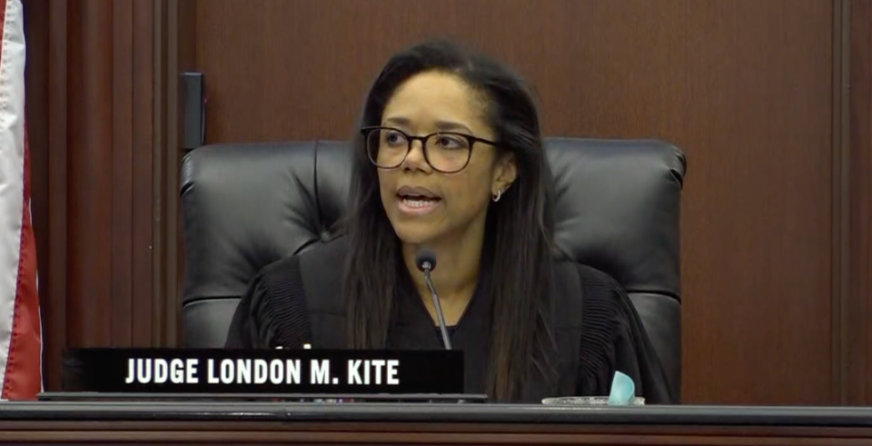 Judge London Kite explains her ruling Monday to not remove the 4th Judicial Circuit State Attorney's Office from the Jared Bridegan murder trial.