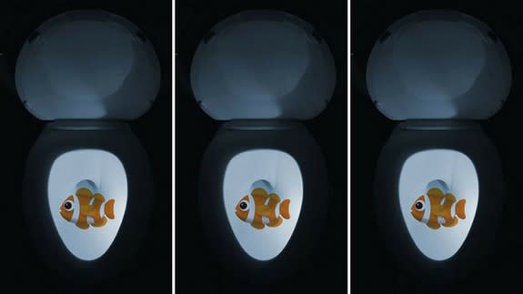 Project emojis into your toilet bowl with this device because who