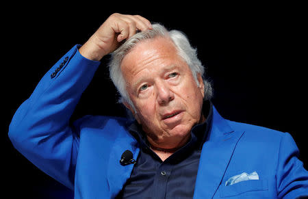 FILE PHOTO: New England Patriots owner Robert Kraft attends a conference at the Cannes Lions Festival in Cannes, France, June 23, 2017. REUTERS/Eric Gaillard/File Photo