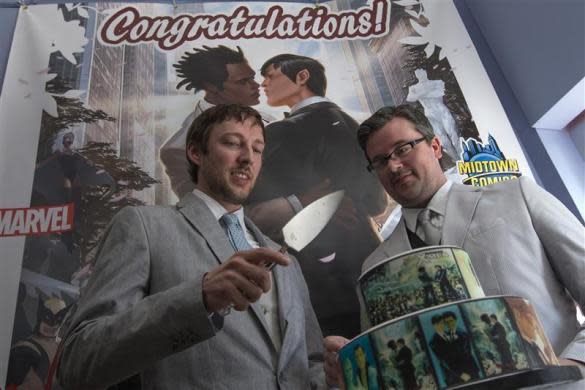 Comic book wedding