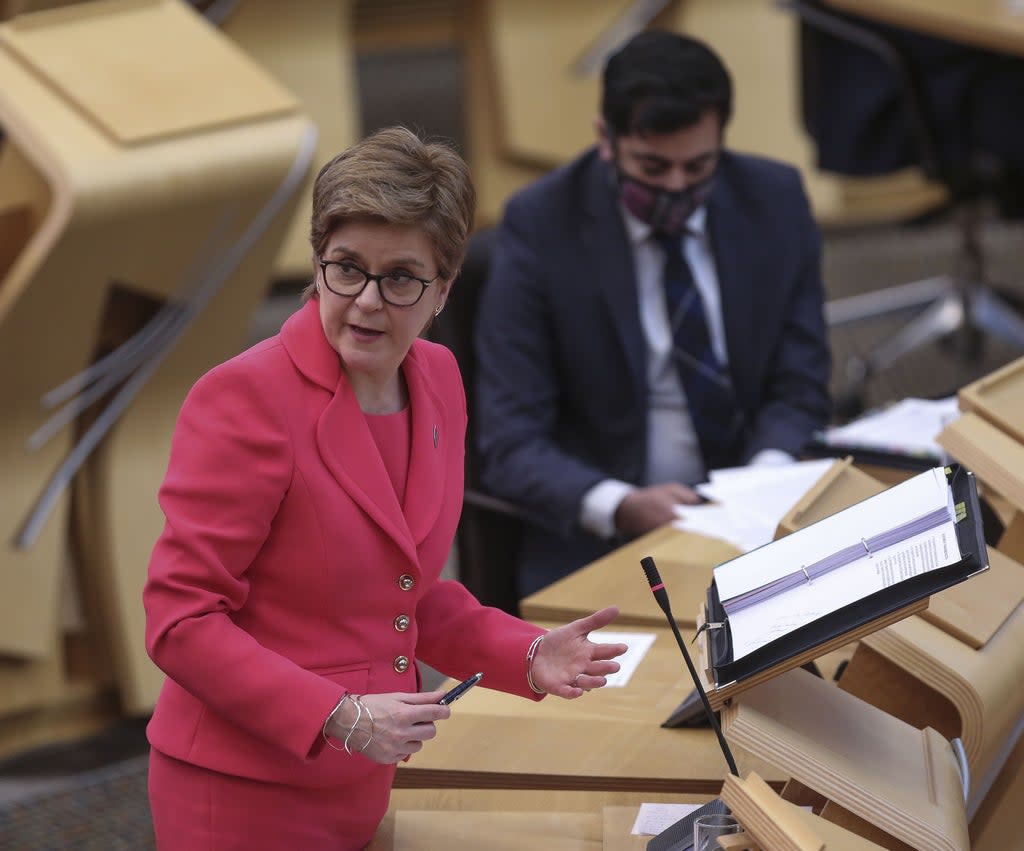 The First Minister was speaking ahead of First Minister’s Questions on Thursday (Fraser Bremner/Daily Mail/PA) (PA Wire)