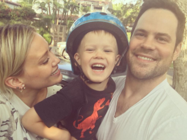 Hilary and Mike have remained on good terms for the sake of their son. Source: Instagram