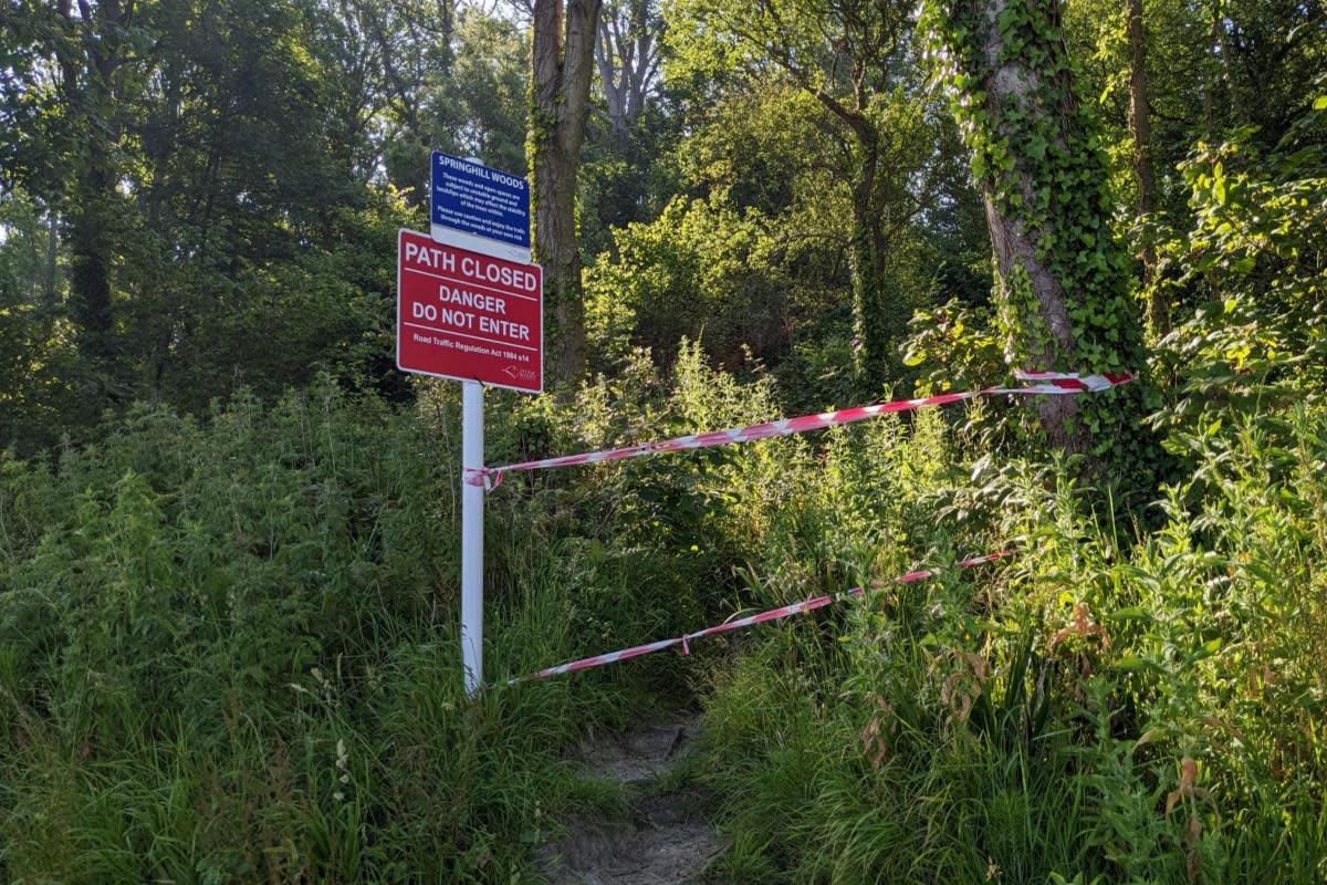 Springhill Woods, East Cowes, has been shut following landslips. <i>(Image: IWCP)</i>