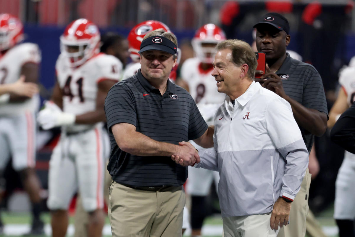 Kirby Smart and Nick Saban share special moment on SEC Network