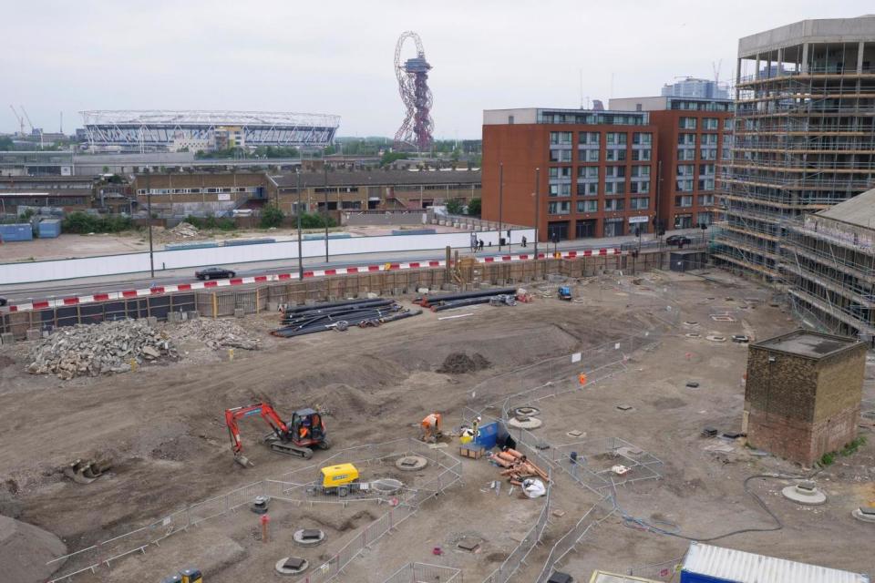 The Olympic Park can be seen behind the developers' site (Vastint UK)