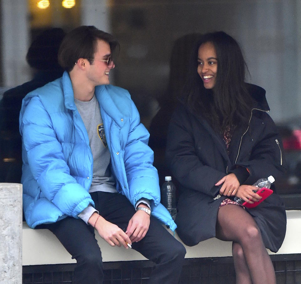 Malia Obama and British beau Rory Farquharson seen here in New York City back in January. Source: Getty