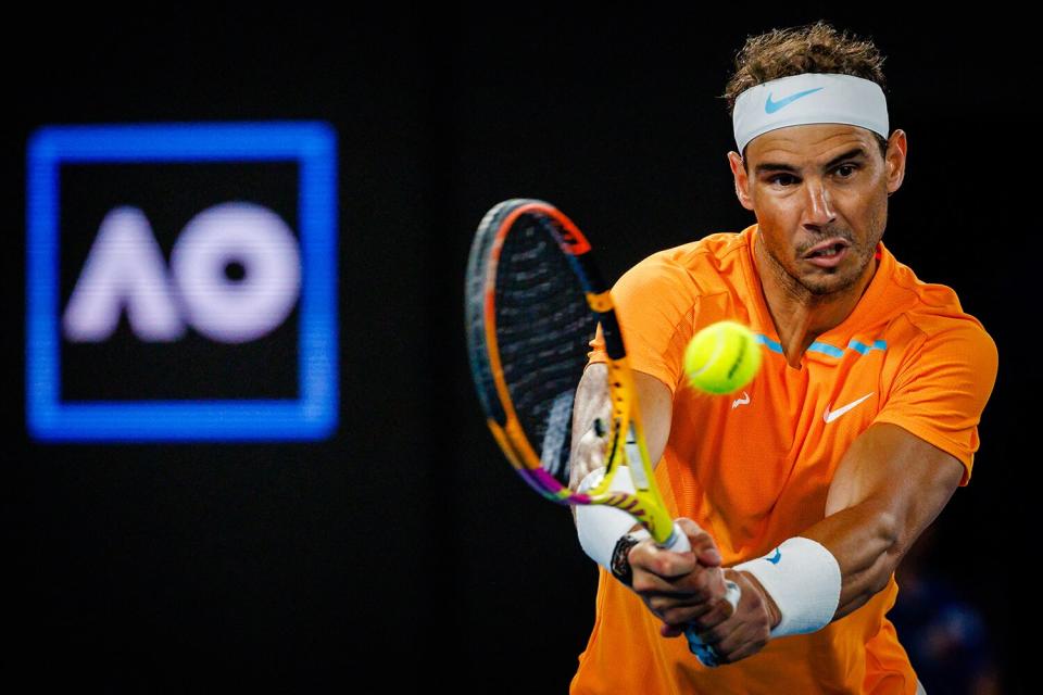 Spanish Rafael Nadal pictured at a men's singles second round game between Spanish Nadal (ATP 2) and US Mc Donald (ATP 63) at the 'Australian Open'