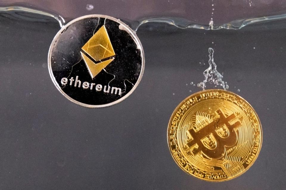 Cryptocurrencies such as Bitcoin and Ethereum are crashing  (REUTERS)