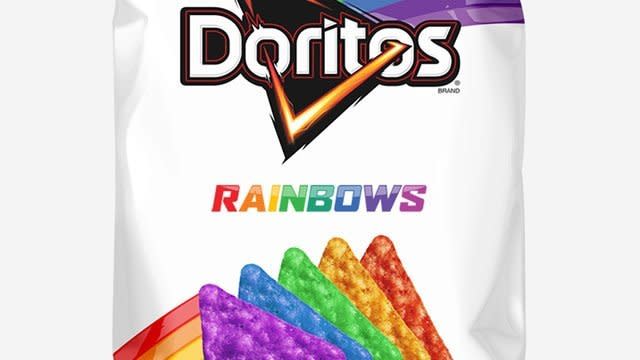 Doritos released a <a href="http://www.huffingtonpost.com/entry/doritos-it-gets-better_55faedf1e4b08820d917b055">special limited edition rainbow-colored version of its beloved chips</a> in September 2015 to celebrate the five-year anniversary of the It Gets Better project.Sadly, the brand's bold and beautiful move <a href="http://www.huffingtonpost.com/entry/rainbow-doritos-freak-out_56016a5ae4b00310edf88b7a">drew anger and calls for a boycott</a> from some consumers.