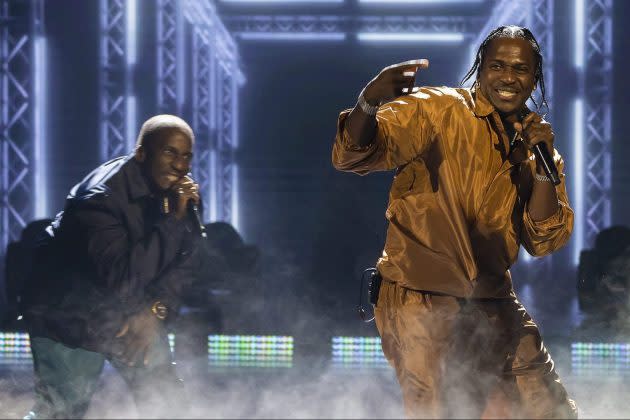 TOPSHOT - US rappers Pusha T and his brother No Malice present News  Photo - Getty Images