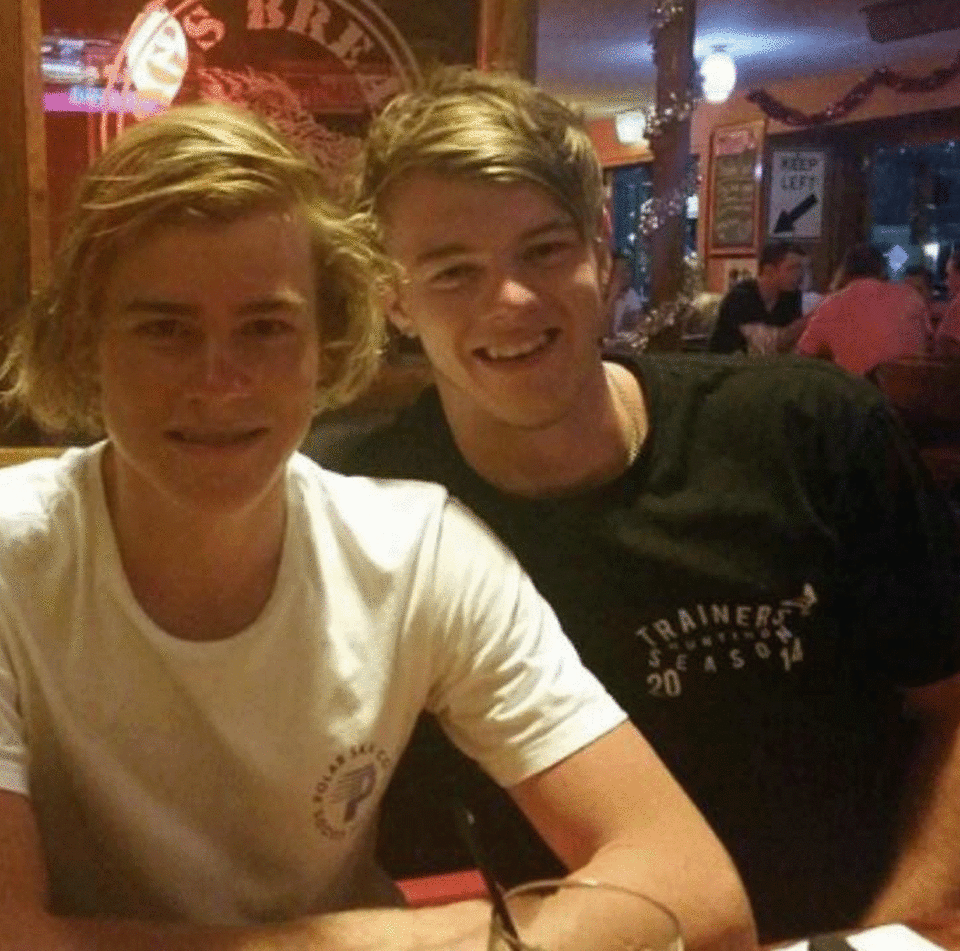 Mitchell’s death comes a year after his 19-year-old brother Bailey (left) died when his ute crashed into a tree. Photo: Supplied