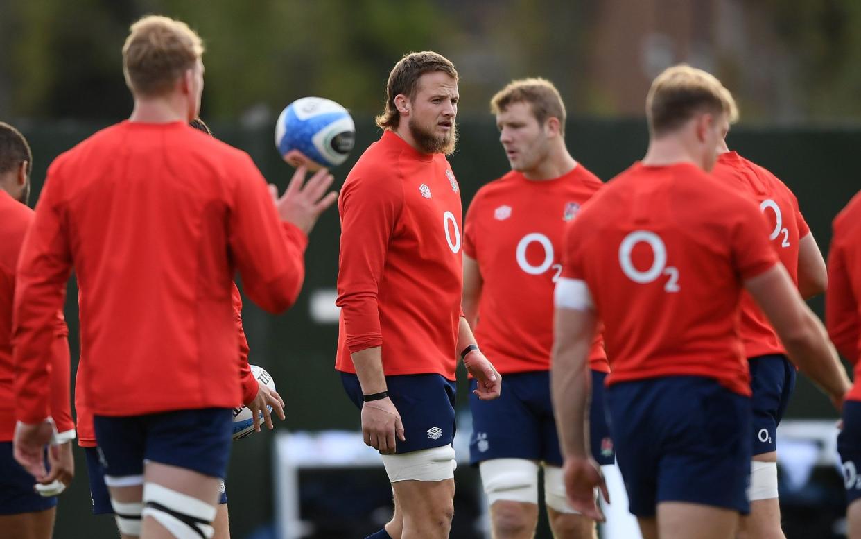 Jonny Hill training with England - Jonny Hill starting to realise all his initial promise as England debut awaits - GETTY IMAGES