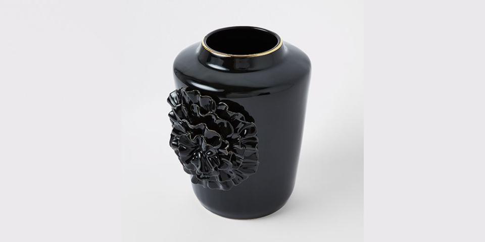 River Island homeware - Black Ceramic Flower Vase, £30.00