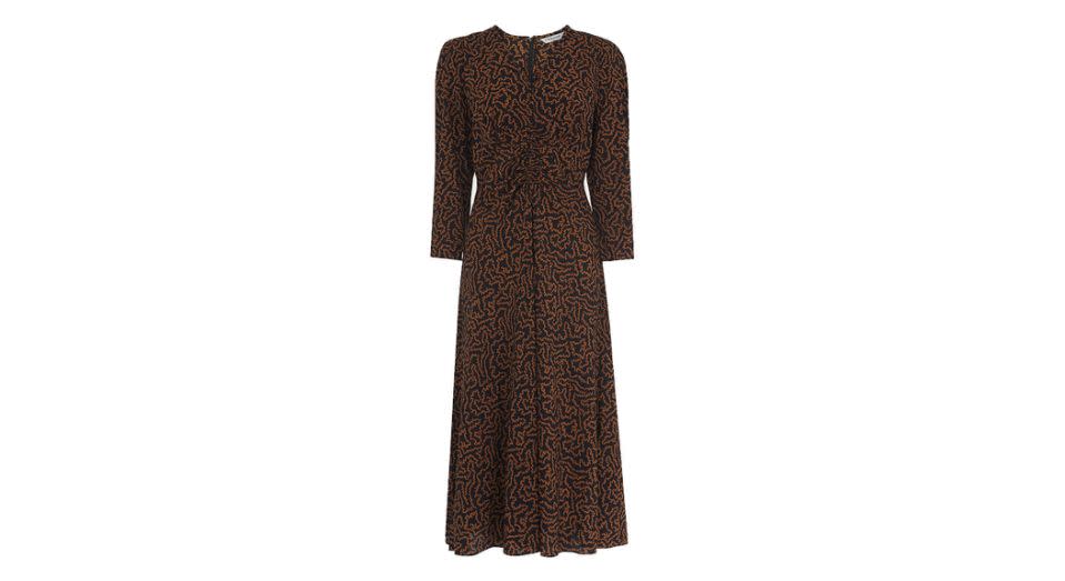 Gabrielle Coral Print Midi Dress