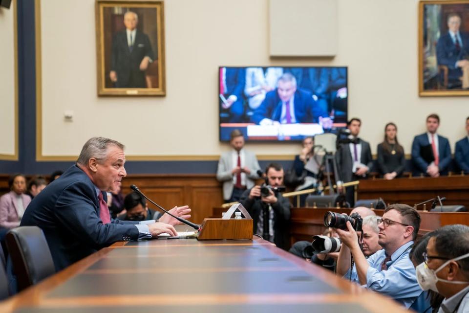 John J. Ray III, CEO of FTX Group, testifies during the House Financial Services Committee hearing titled Investigating the Collapse of FTX Part I, on December 13, 2022 at the U.S. Capitol in Washington, DC.