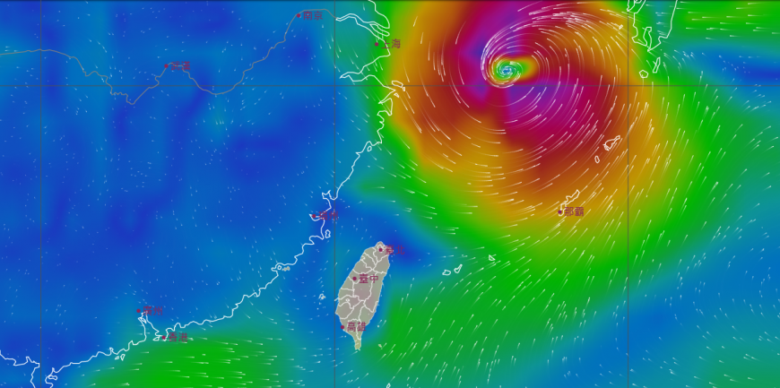 風場預報。（圖／中央氣象局）