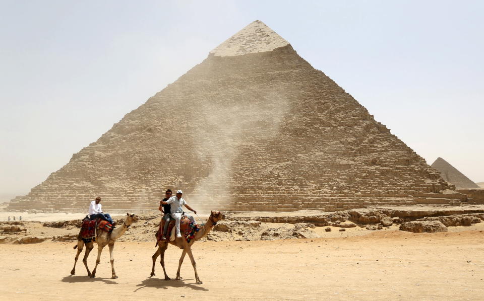 Researchers examining the Great Pyramid of Giza say they have found a 100-foot-long cavity inside.&nbsp; (Photo: Mohamed Abd El Ghany / Reuters)