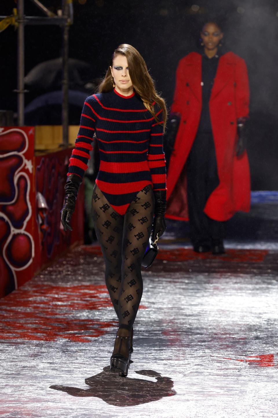 Julia Fox walked the runway for Tommy Hilfiger's return to New York Fashion Week.