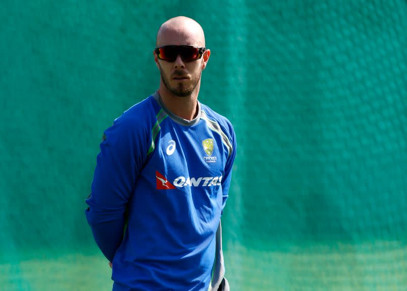 Australia's Chris Lynn during nets