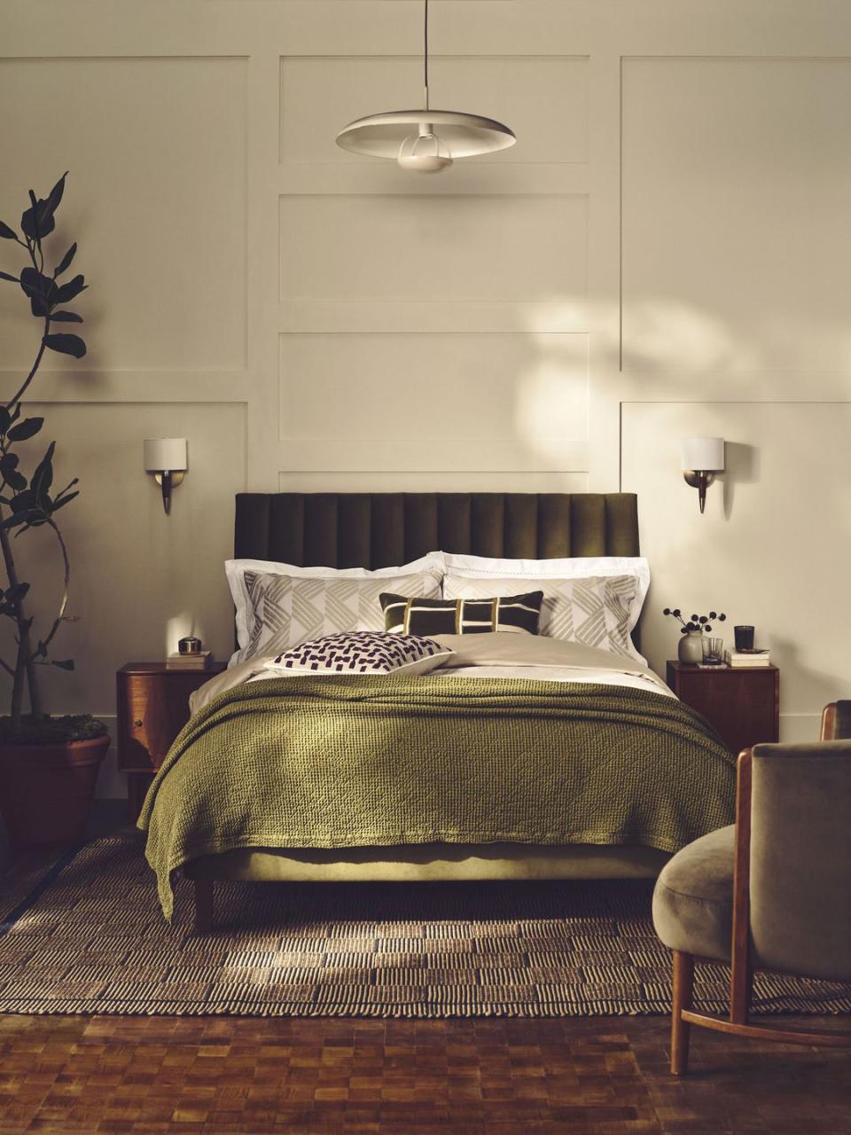 green bedroom ideas modernist