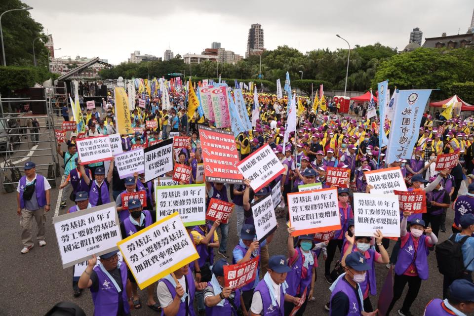 五一大遊行。廖瑞祥攝