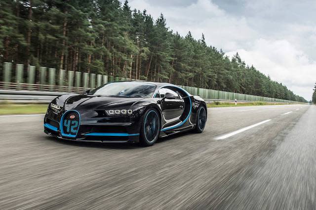 Bugatti Chiron will do 0-249mph and back to zero in 42 seconds