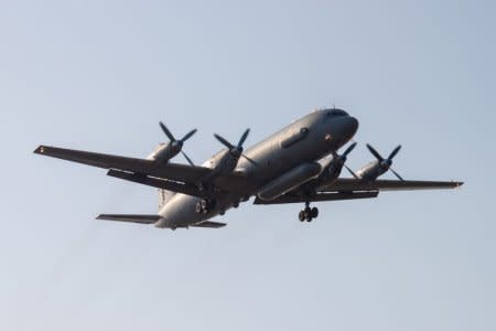 A Russian Il-20 reconnaissance aircraft takes off from Central military airport in Rostov-on-Don, Russia March 6, 2014. REUTERS/Sergey Pivovarov