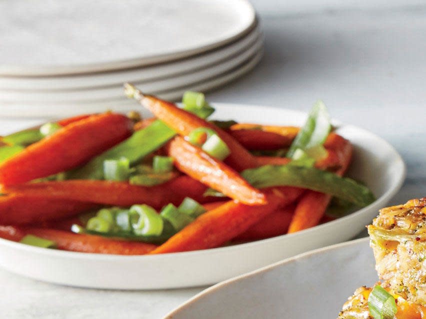 Sweet-and-Spicy Carrots and Peas
