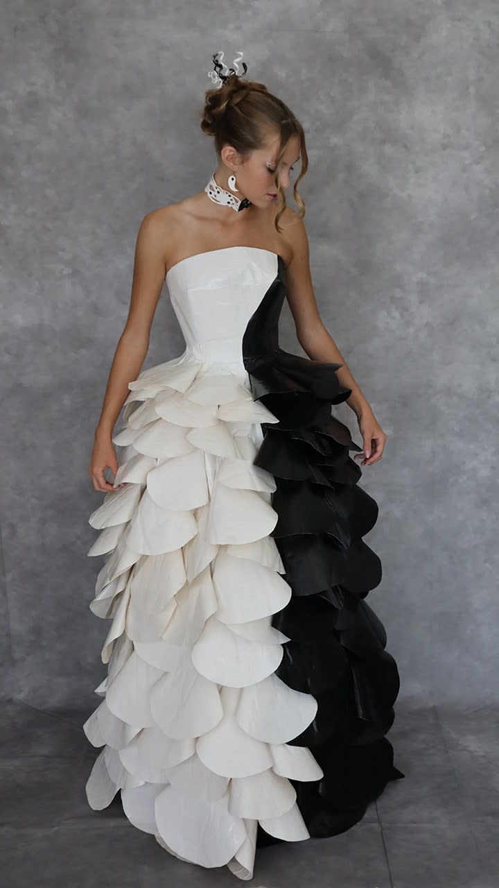 Grace Vaughn told Fox News Digital it took 143 hours to make the Yin and Yang inspired dress that won her the 2022 best prom dress competition.