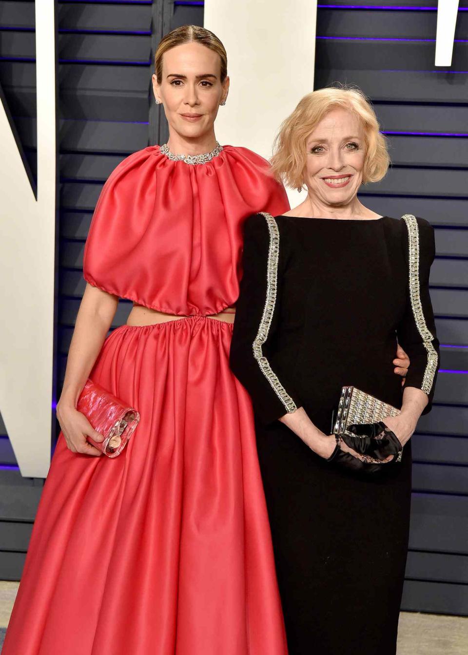 Sarah Paulson and Holland Taylor attend the 2019 Vanity Fair Oscar Party Hosted By Radhika Jones at Wallis Annenberg Center for the Performing Arts on February 24, 2019 in Beverly Hills, California