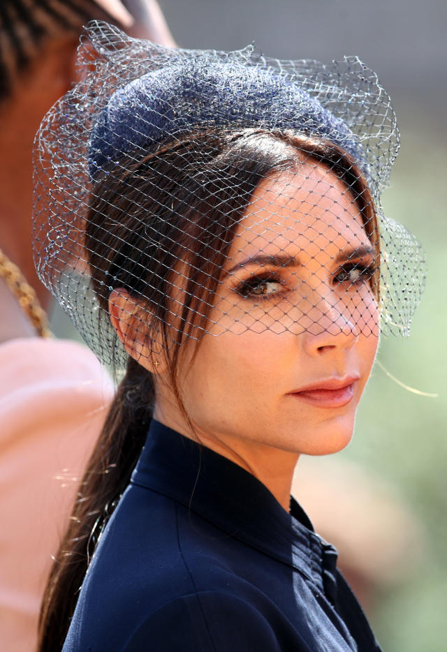 Victoria Beckham's 'sour' look at royal wedding questioned