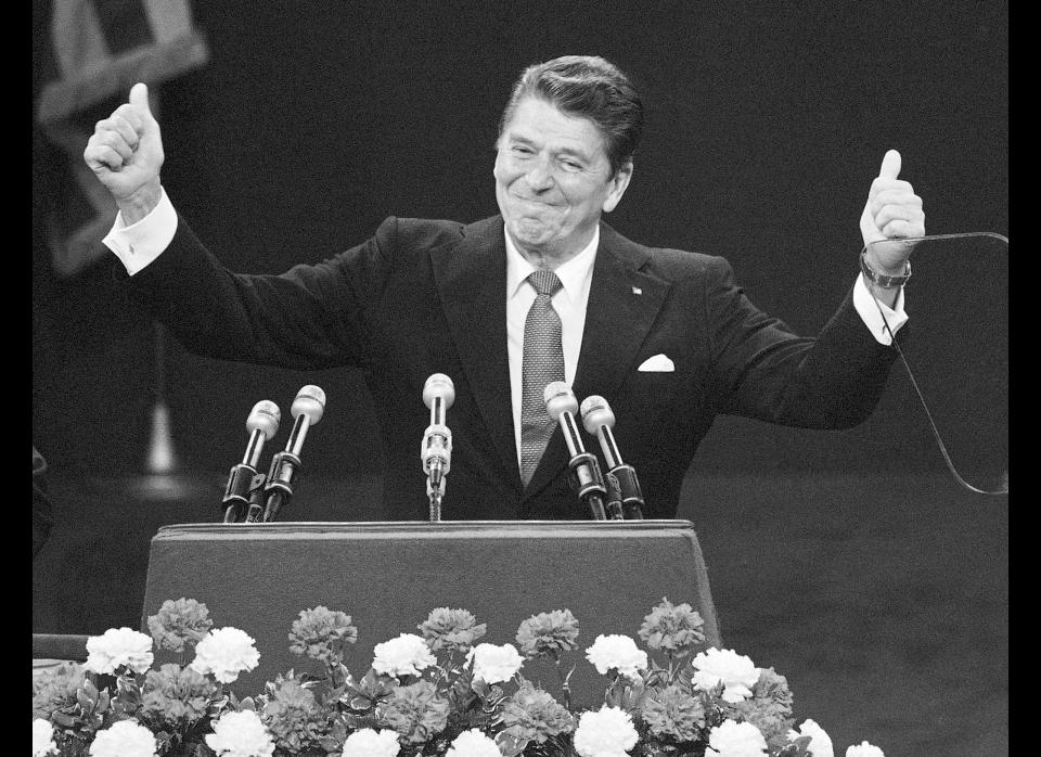 "I have only one thing to say to the tax increasers: Go ahead, make my day."    Threatening to veto tax-increase legislation after getting his record tax cut to date in 1981. He ultimately followed with two tax increases, though declined to go any further.     <a href="http://www.msnbc.msn.com/id/3638320/ns/us_news-the_legacy_of_ronald_reagan/" target="_hplink">(MSNBC)</a>