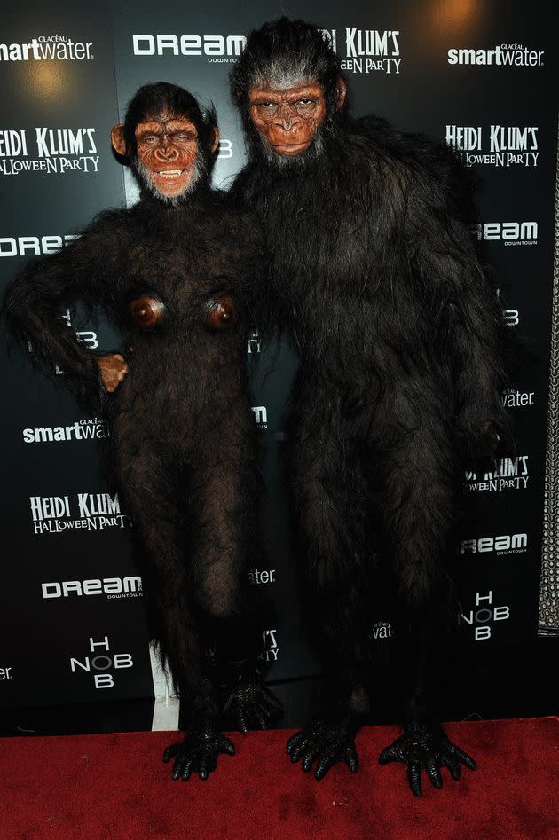 Heidi Klum and Seal at Heidi Klum's 12th annual Halloween party in 2011