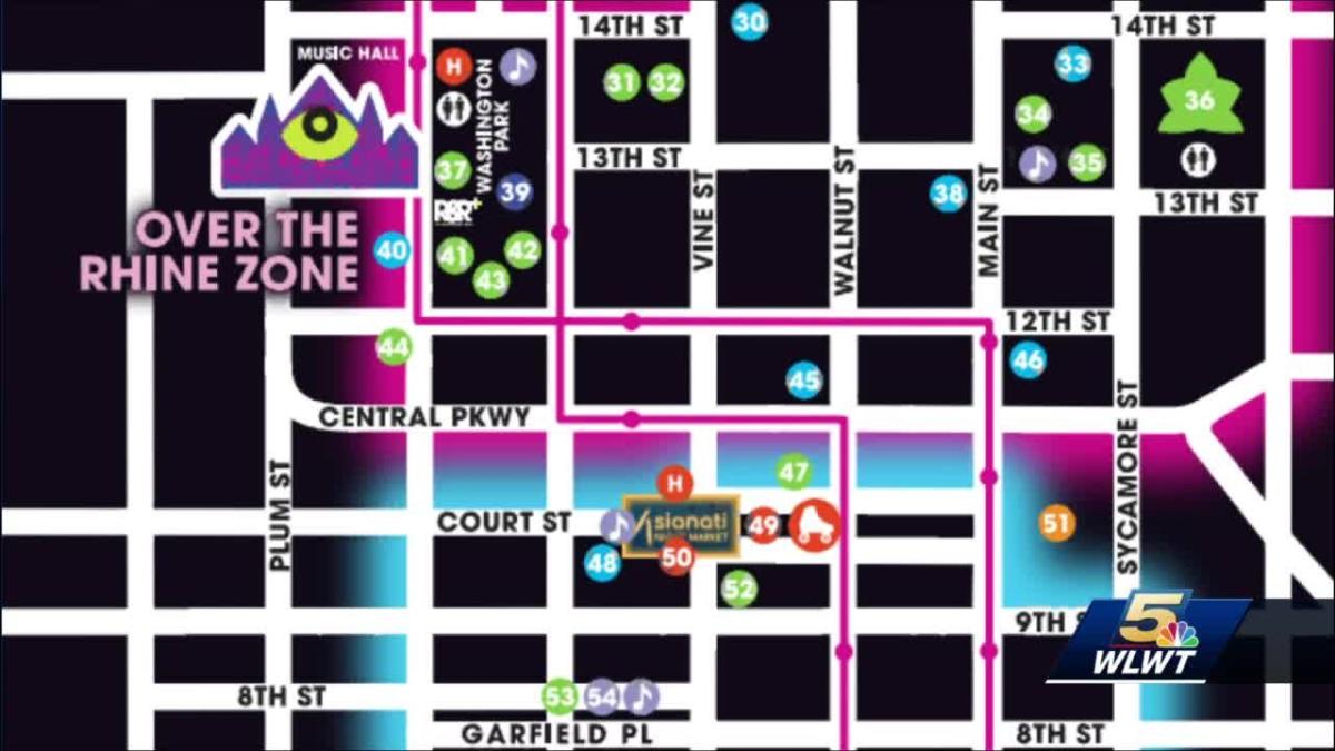 Navigating BLINK Cincinnati Use this map to find all the mustsee