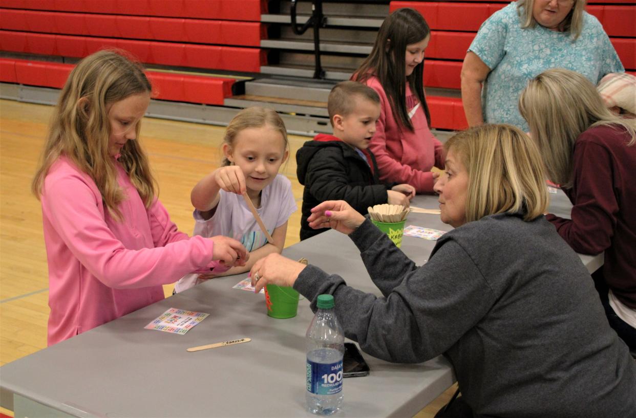 Students enjoyed Math Night on Thursday, March 23, 2023, hosted by Elgin Elementary School. Title I Math Aide Cathy Copeland, one of the event organizers, said there 18 math games that children could play and prizes were given away throughout the course of the evening. Copeland said more than 400 students and their families attended the Math Night.