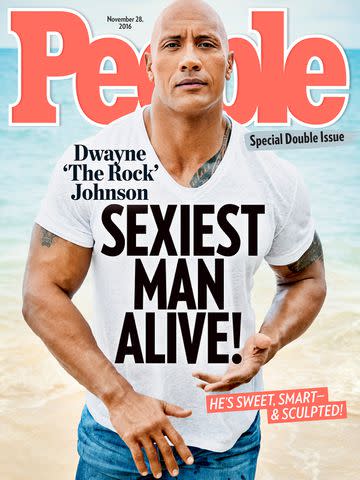 Dwayne Johnson's 2016 Sexiest Man Alive cover.