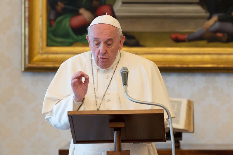 El Papa, el domingo pasado, durante el Angelus