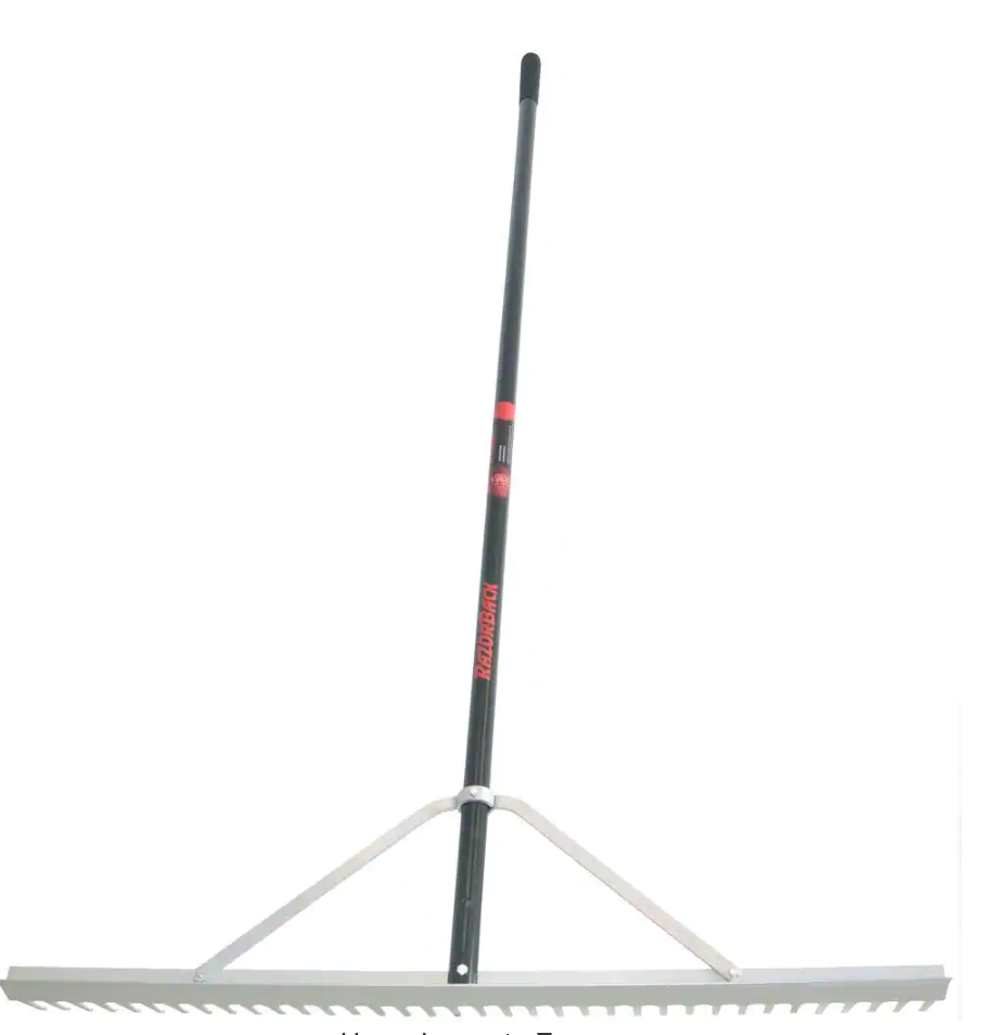 Razor-Back Aluminum Landscape Rake on Home Depot for $64.98