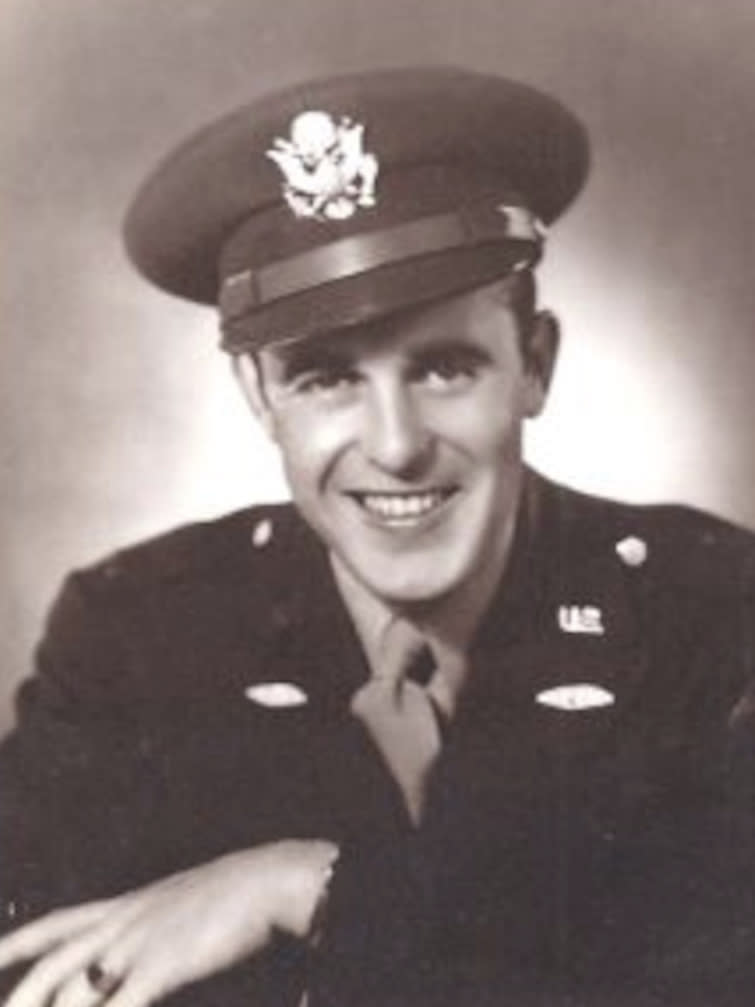 This image released by the Defense POW/MIA Accounting Agency (DPAA) shows U.S. Army 2nd Lt. Gene F. Walker, of Richmond, Ind., who was killed during World War II. The DPAA announced Wednesday, Nov. 22, 2023, that Walker was accounted for on July 21, 2023. To identify Walker’s remains, scientists from DPAA used anthropological analysis, as well as circumstantial evidence. Additionally, scientists from the Armed Forces Medical Examiner System used mitochondrial DNA (mtDNA). (Defense POW/MIA Accounting Agency via AP)