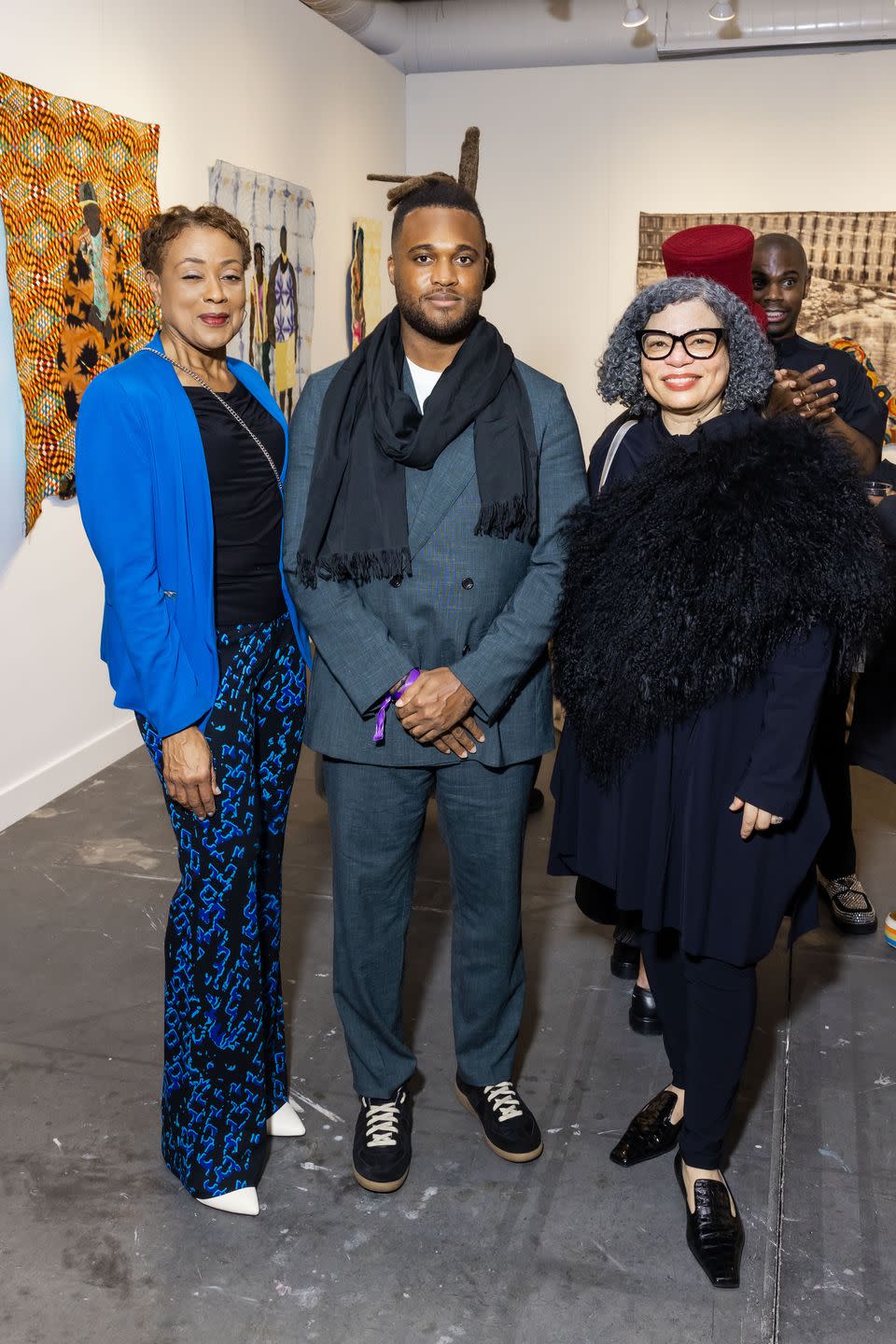 san francisco, ca january 17 maria jensen, jordan coffey and lava thomas attend fog design art preview gala on january 17th 2024 at fort mason center festival pavilion in san francisco, ca photo drew altizer photography