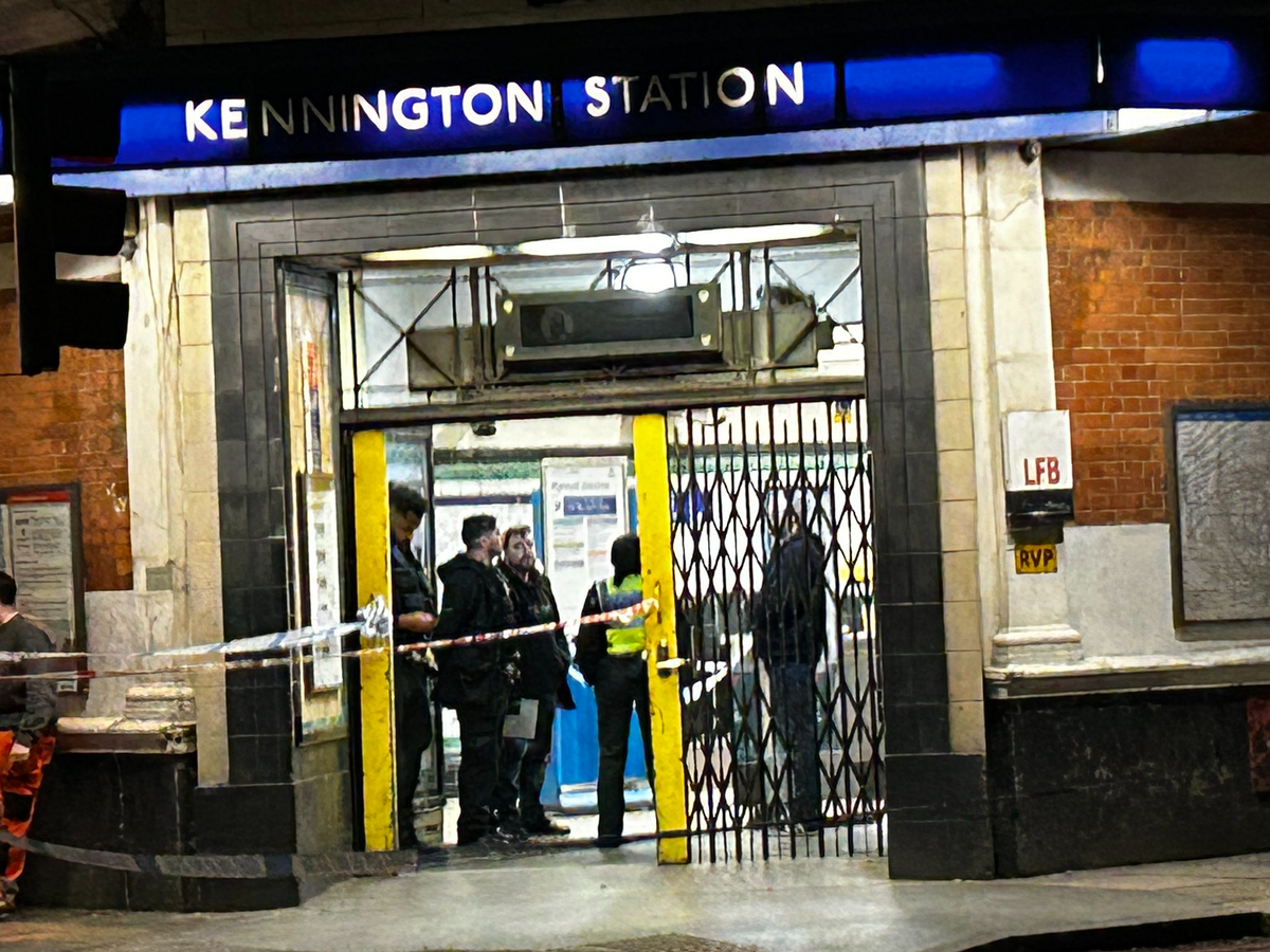 British Transport Police confirm two people were stabbed during an incident at Kennington Tube Station (Jonathan Kanengoni)