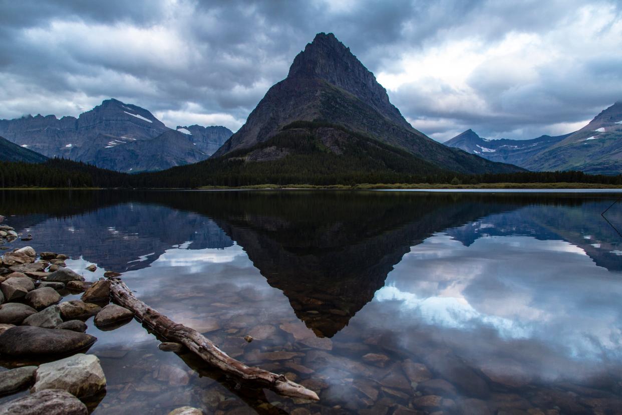 Predawn at Swiftcurrent Lake in Glacier National Park.
