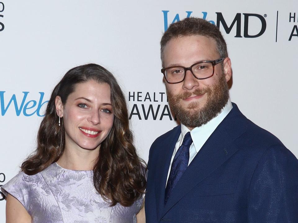 Actors Lauren Miller and Seth Rogen attend the WebMD Health Hero Awards at TheTimesCenter on November 3, 2016 in New York City.