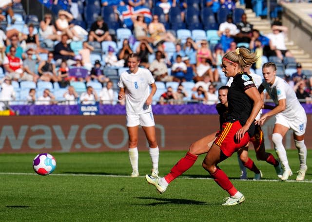 Justine Vanhaevermaet earned Belgium a draw from the penalty spot