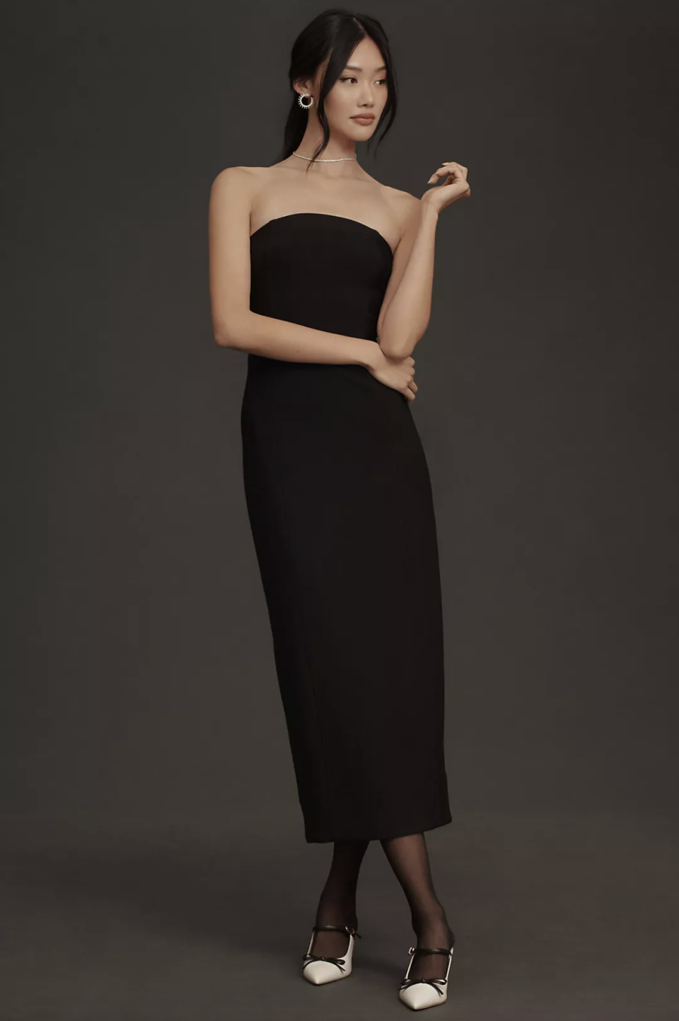 Pilcro Strapless Slim Midi Dress (Photo via Anthropologie)
