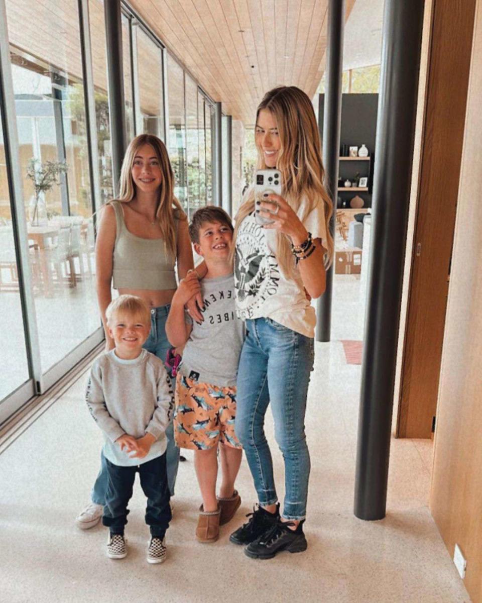 Christina Hall/Instagram Christina Hall and sons Hudson and Brayden, daughter Taylor