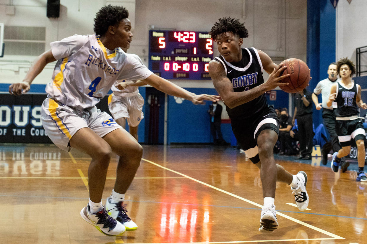 The Godby High School boys basketball team defeated Rickards 52-39 Friday, Jan. 8, 2021.