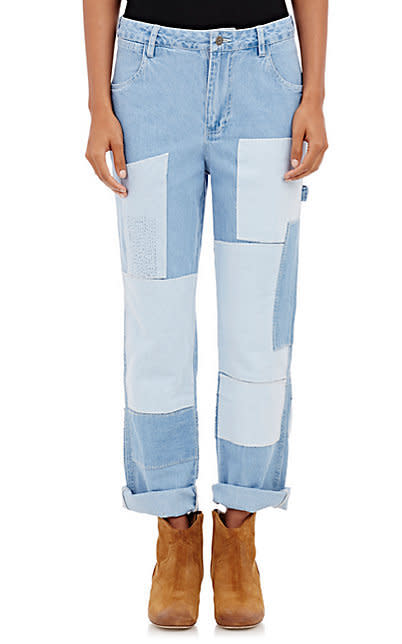 <p>Ulla Johnson Boro Patchwork Jeans, $390, <a href="http://www.barneys.com/Ulla-Johnson-Boro-Patchwork-Jeans-504038785.html?utm_source=google&utm_medium=cpc&campaignid=291728081&adgroupid=21684744041&product_id=00505040387871&product_partition_id=125694818681&cmpgntype=pla&gclid=COmH4KXg-cgCFU6SfgodGKgA5Q" rel="nofollow noopener" target="_blank" data-ylk="slk:barneys.com;elm:context_link;itc:0;sec:content-canvas" class="link ">barneys.com</a><br><br></p>