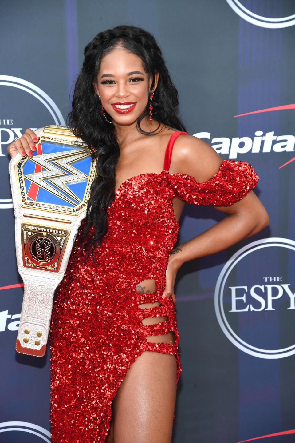 Bianca Belair attends the 2021 ESPY Awards