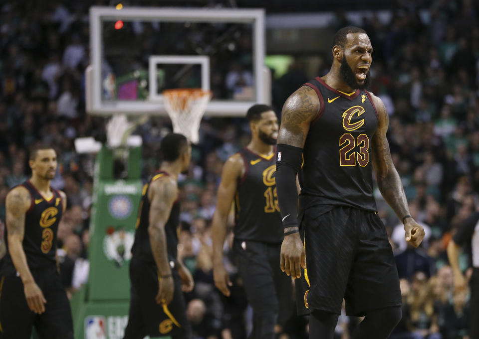 LeBron James重返騎士後連續8年在東區季後賽制霸。(AP Foto/Elise Amendola)